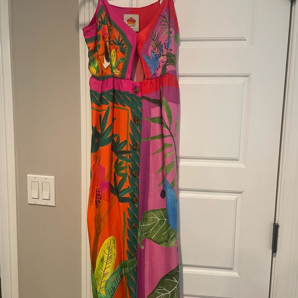 Farm Rio Double Scarves Midi Dress - Picture 3 of 3